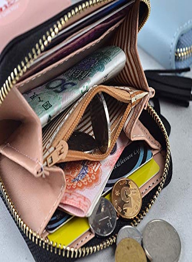 موكا محفظة صغيرة قصيرة من MOCA للنساء والفتيات، لحفظ النقود المعدنية وبطاقات الائتمان والخصم (سكاي) - Image 5